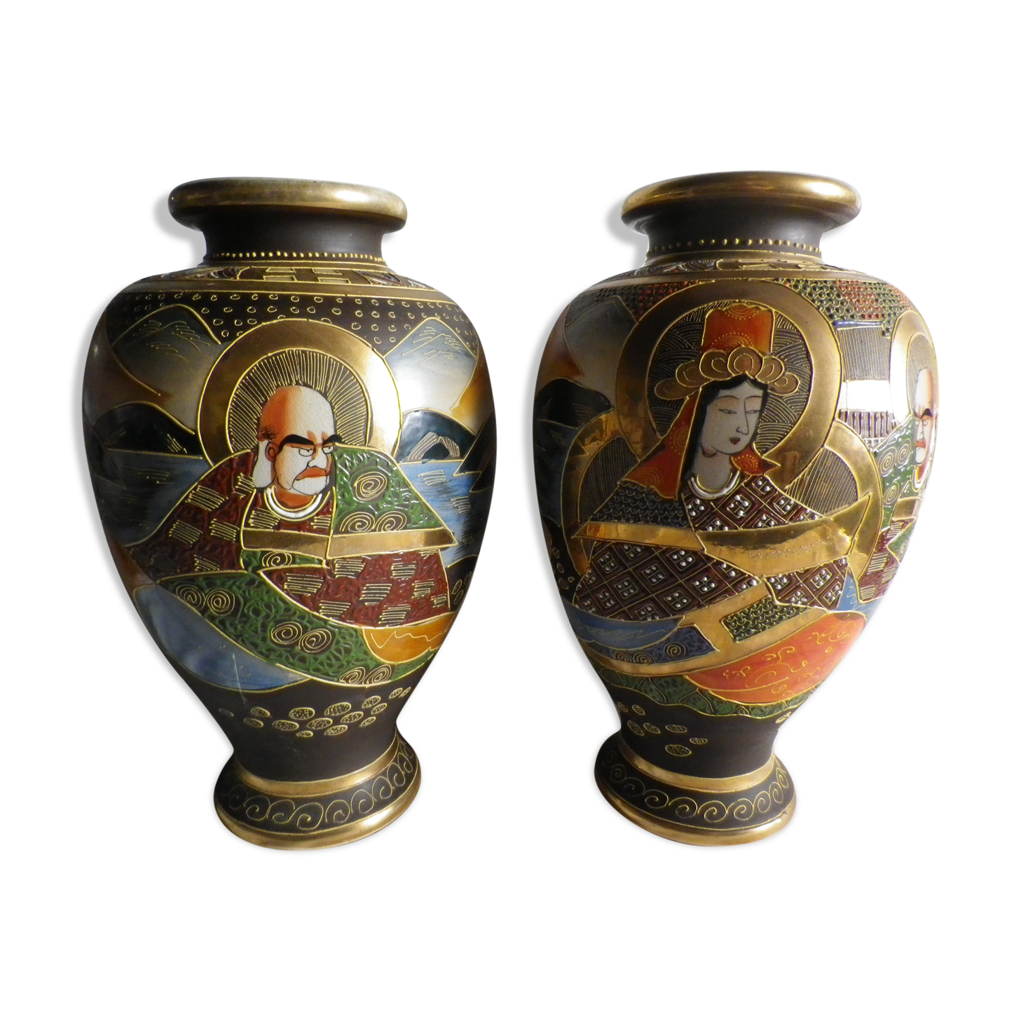 satsuma vase pair