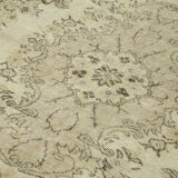 Tapis beige oriental ancien fait à la main 177 cm x 276 cm