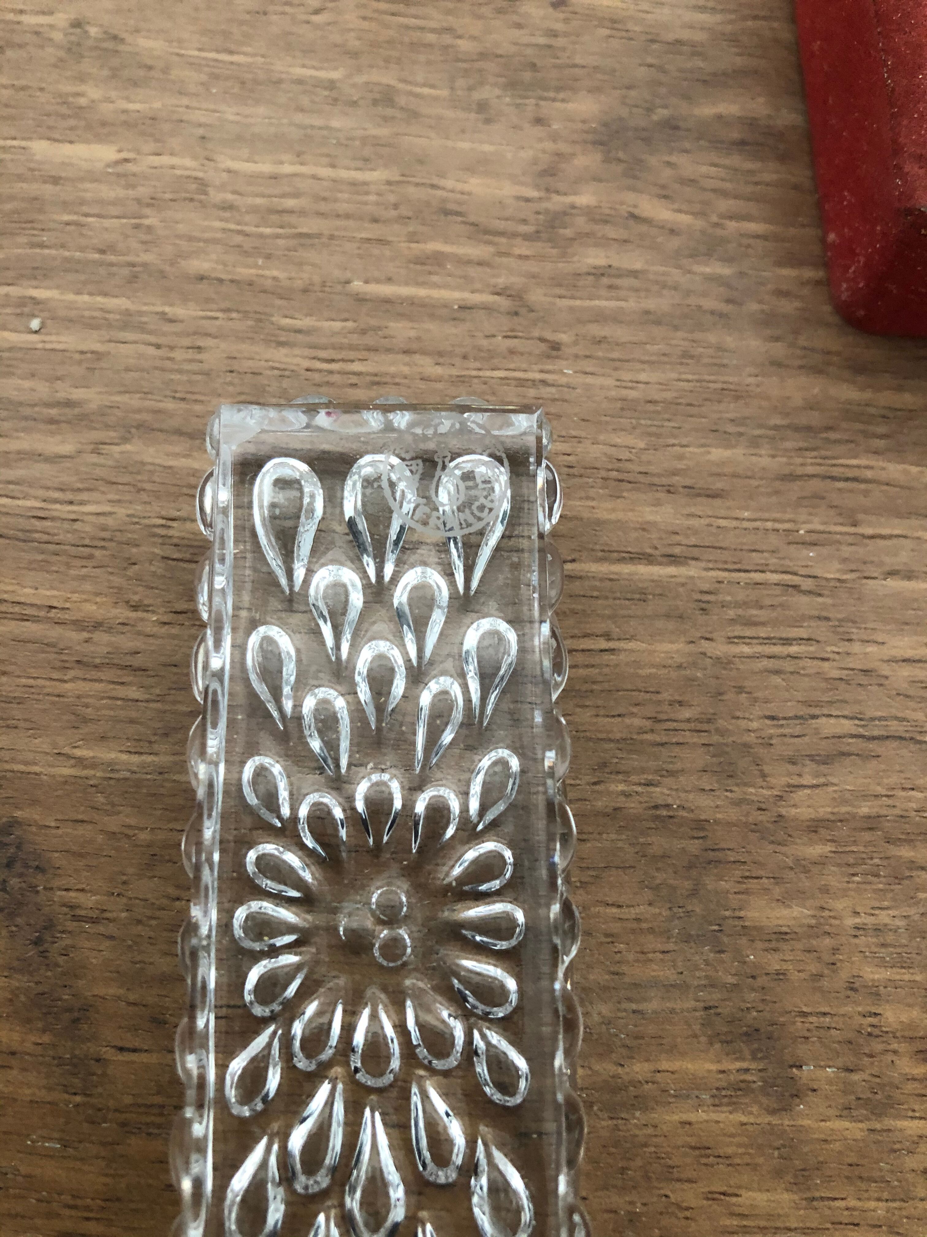 12 Baccarat crystal knife holder