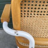 Cesca model B64 chair with armrests in white Design