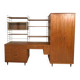 Meuble combinant espace bureau, armoire et étagères