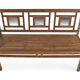 Wooden bench with 3 mirrors