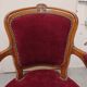 Ancien fauteuil style Louis Philippe bois velours
