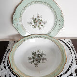 Plats de service L'amandinoise et assiettes creuses , en faience de Saint Amand , Saint Tropez