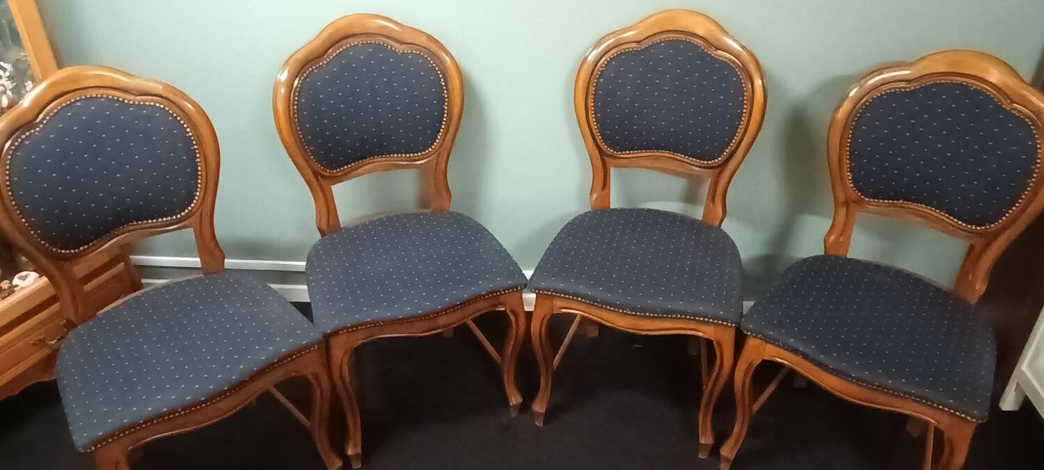 4 chaises Louis Philippe trèfle
