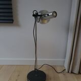 Vintage floor lamp from the mid-century, chrome, presumably 1970s.