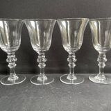 4 Verres à eau – Cristal soufflé estampillé
