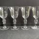 4 Water glasses – Stamped blown crystal