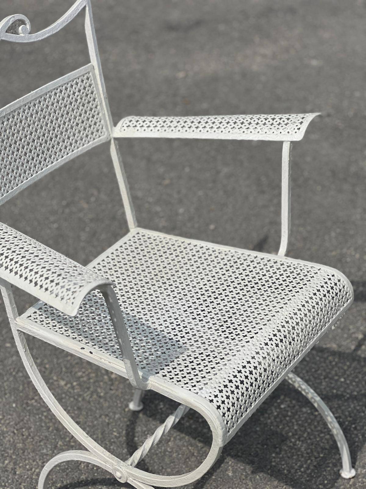Garden set Maison Jansen in wrought iron 1960