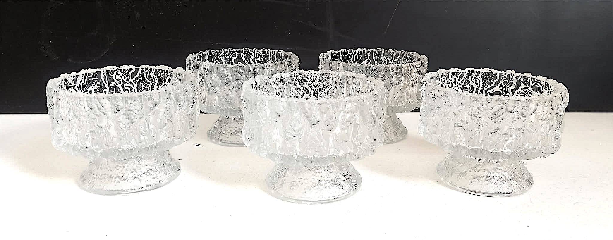 Set of 6 fruit bowls Ittalia 1970s Diameter 11.2 cm