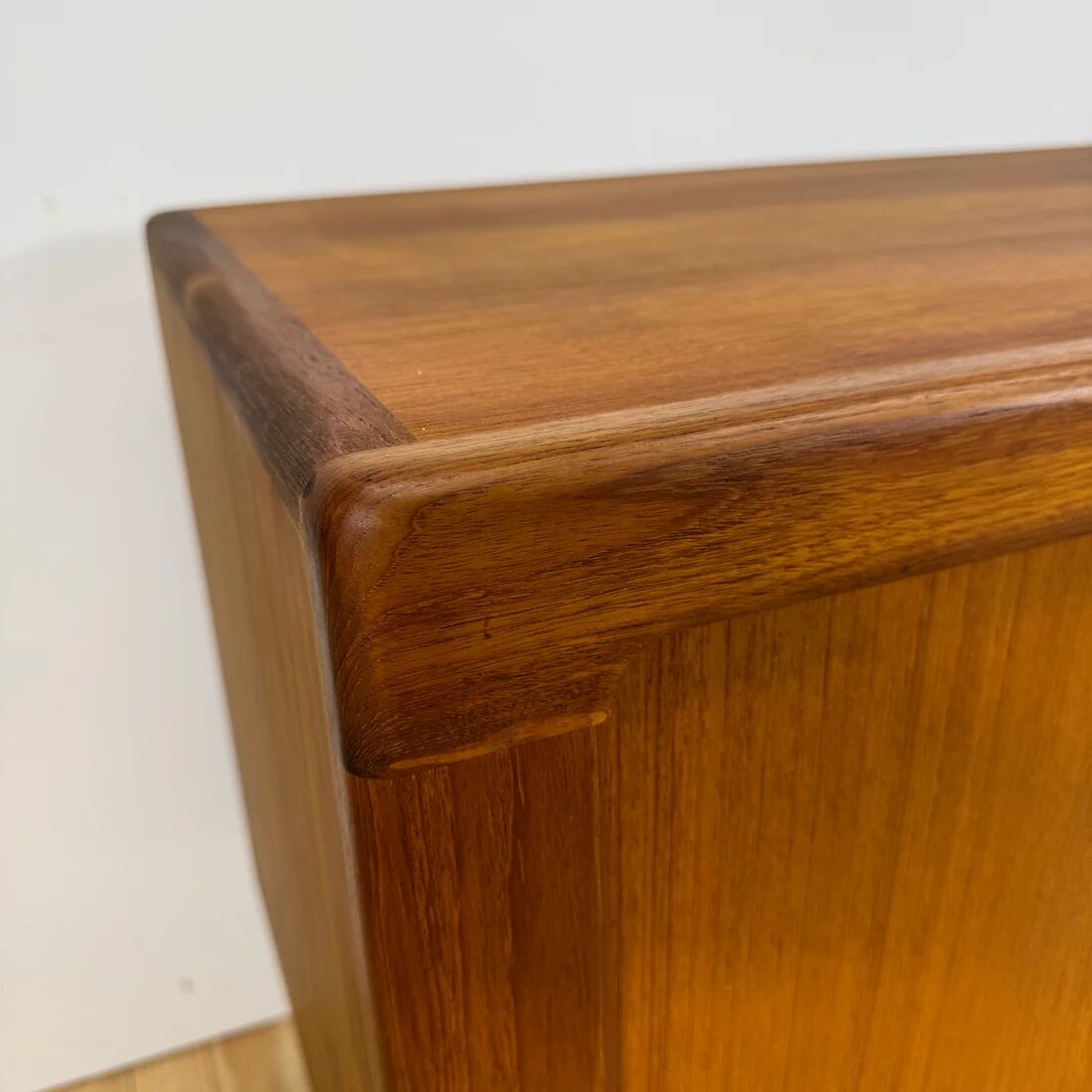Dyrlund buffet in teak with sliding doors and interior drawers, Denmark 1960.
