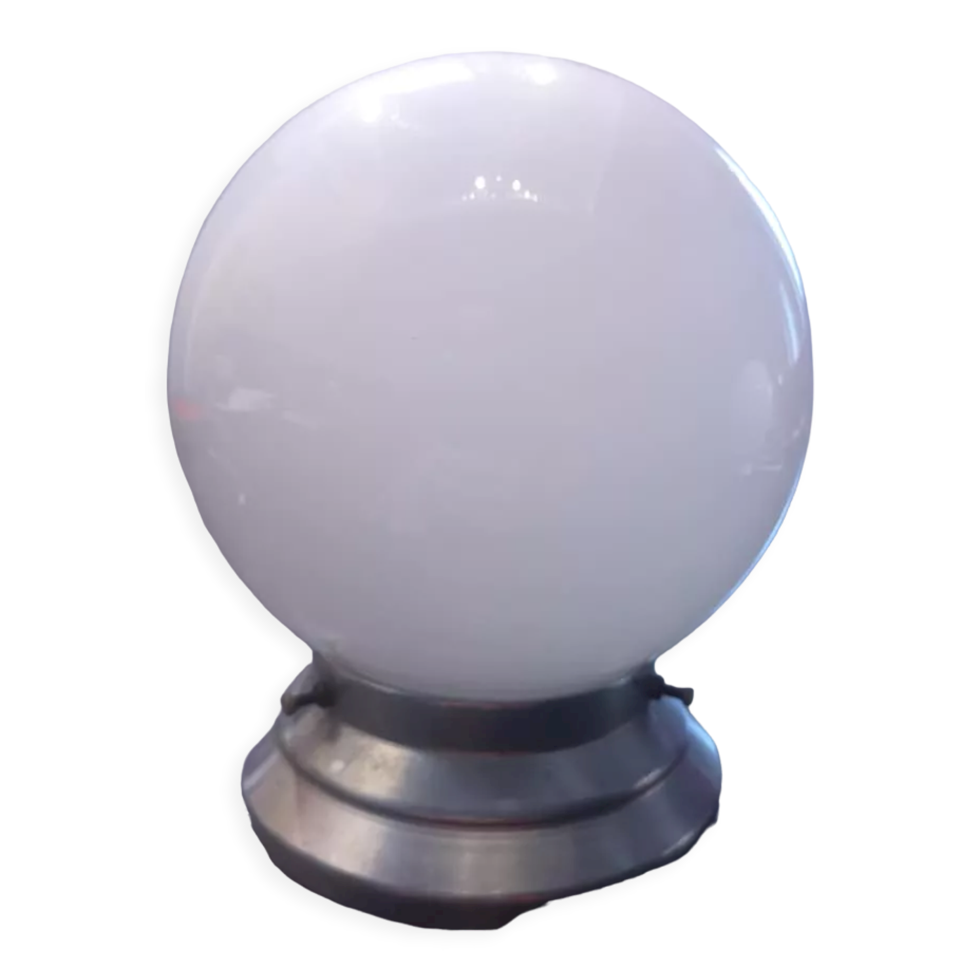 Old ceiling lamp/wall lamp white opaline globe Ø 15 cm Art Deco 1930 TBE