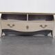 Wooden TV cabinet, 1 drawer, 2 storage spaces, Taupe patina