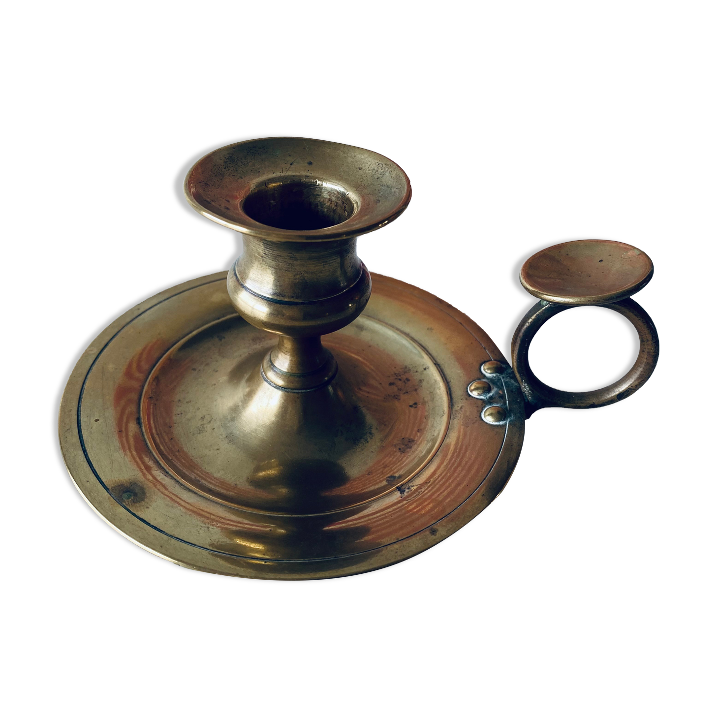 Old candle holder with handle