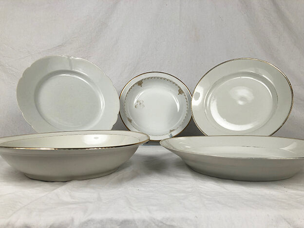 Set of five dishes porcelain from Limoges
