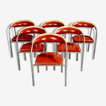 Series of 6 danish design chairs 1990s by Henrik Tengler