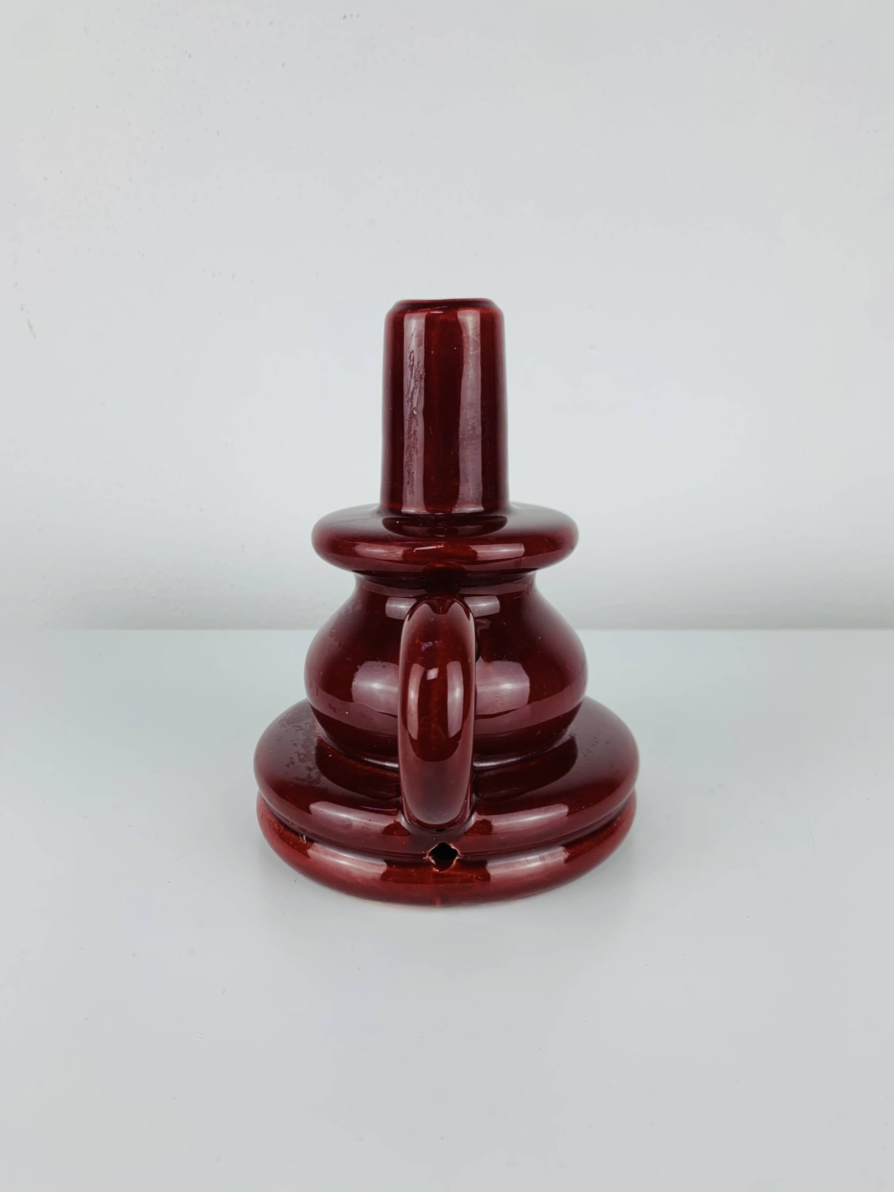 Vintage Saint Clément ceramic candlestick