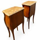 Louis XV bedside tables with floral marquetry