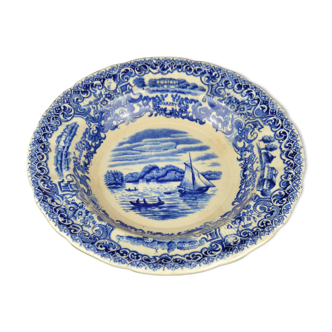 Antique blue and white porcelaine decorative plate 1900s