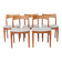 Set of 5 Henning Kjærnulf Teak Dining Chairs, Vejle Stolefabrik, Danish