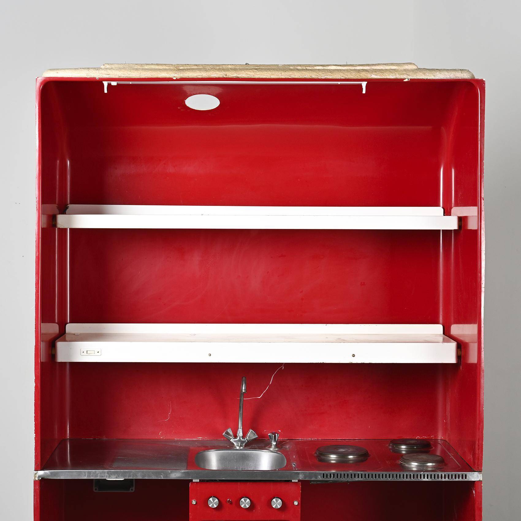 Charlotte Perriand: Prefabricated kitchen at Les Arcs 1800, France 1979