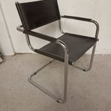 Armchair chrome tubes and leather