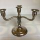 Silver metal 4-light candlestick chandelier