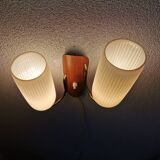 Teak wall lamp for the 70s