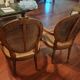 Caned armchairs