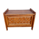 Toy chest / bench for children vintage rattan oak