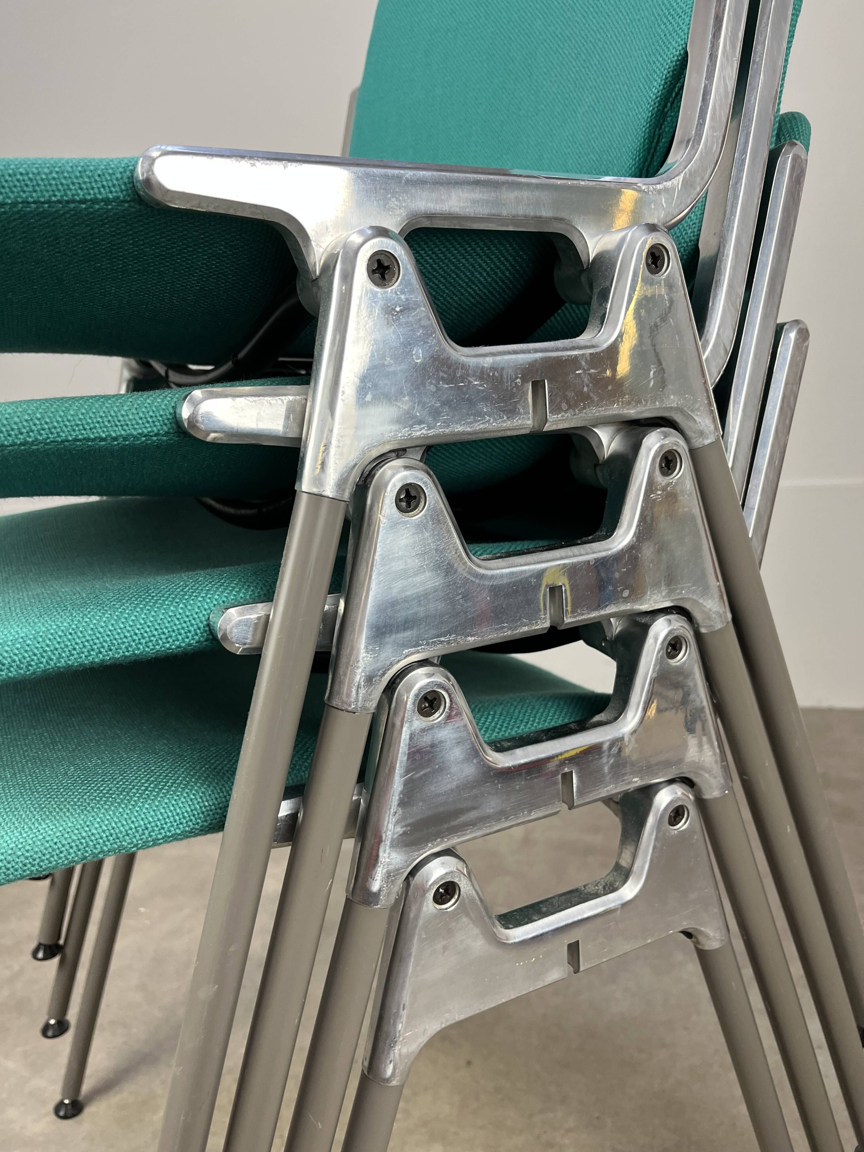 4 chaises DSC 106 vertes par Giancarlo Piretti pour Castelli 1970
