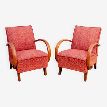 Pair of midcentury bentwood armchairs by Jindřich Halabala for UP Závody, 1950´s