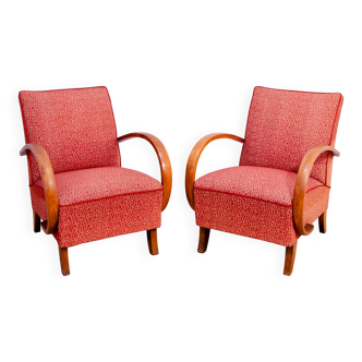 Pair of midcentury bentwood armchairs by Jindřich Halabala for UP Závody, 1950´s