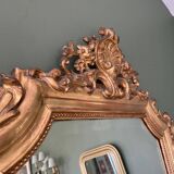 Louis XV gilded mirror – shell & beveled glass