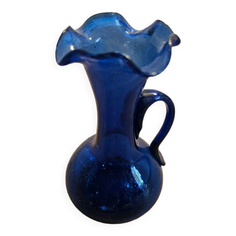 Night blue blown glass soliflore