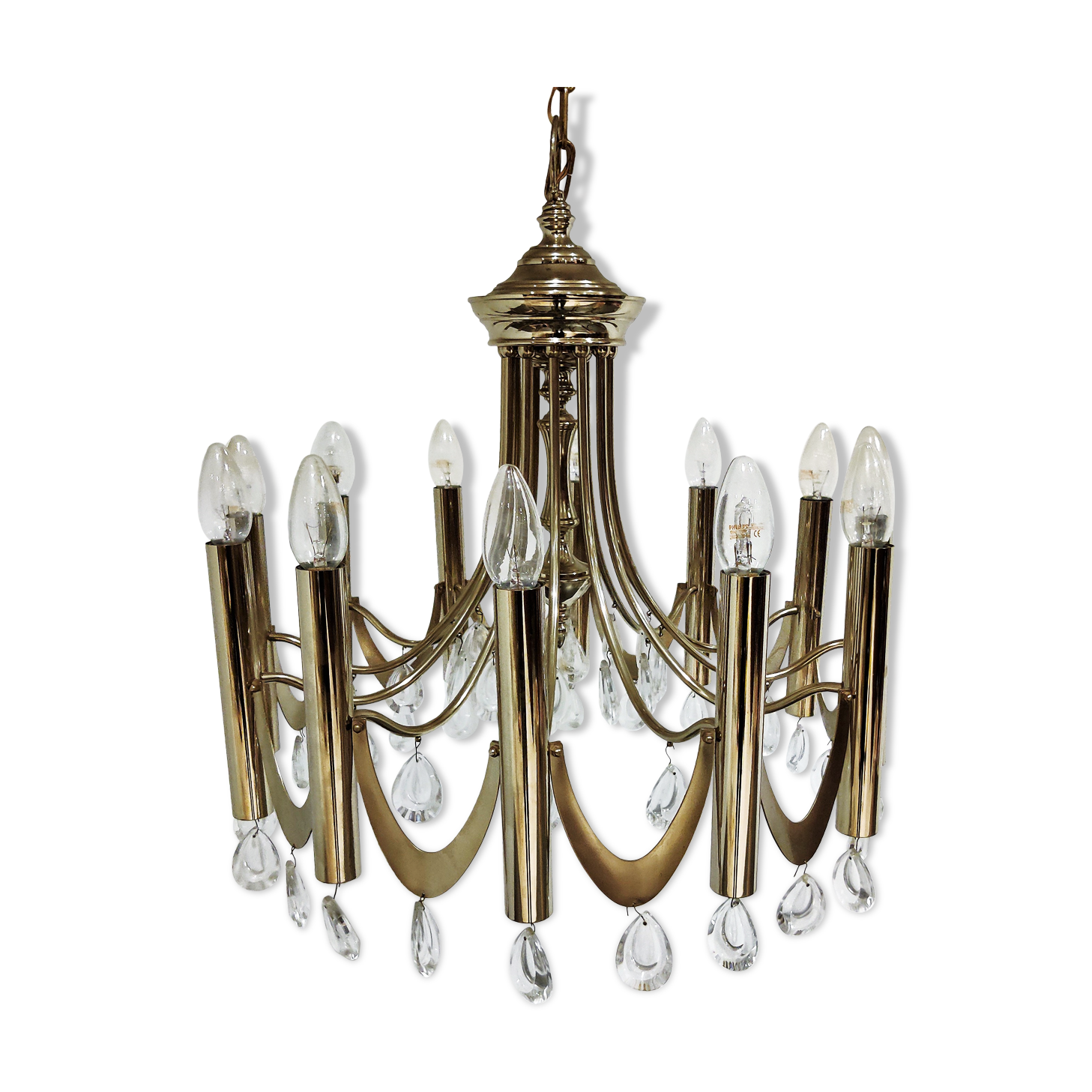 Chrome classic chandelier, 1960