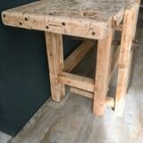 Antique workbench in light wood