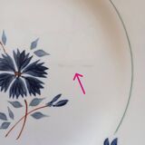 Ironware dessert plates St Amand "Capucines" and Moulin des Loups "Prisca"