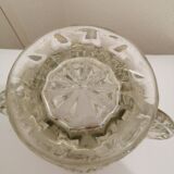 Press glass vase with transparent ears