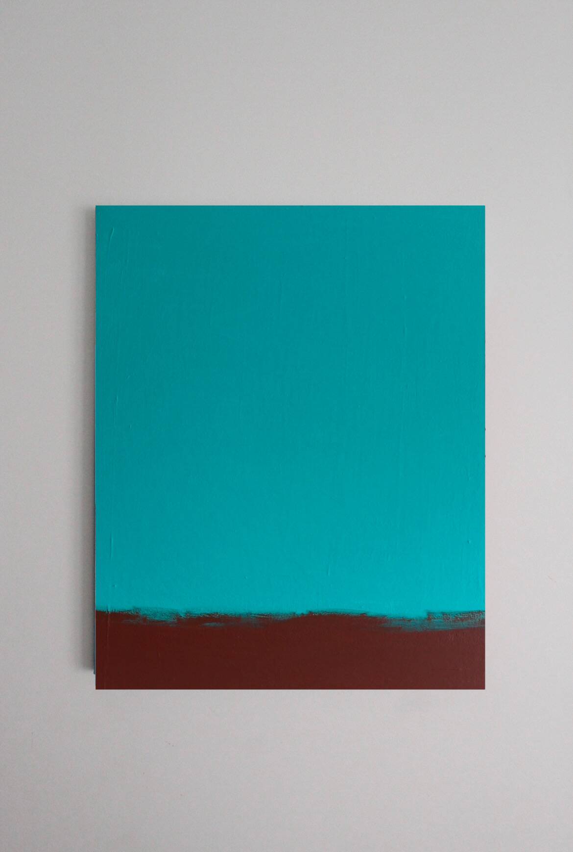 Minimalist painting "Meditative turquoise"