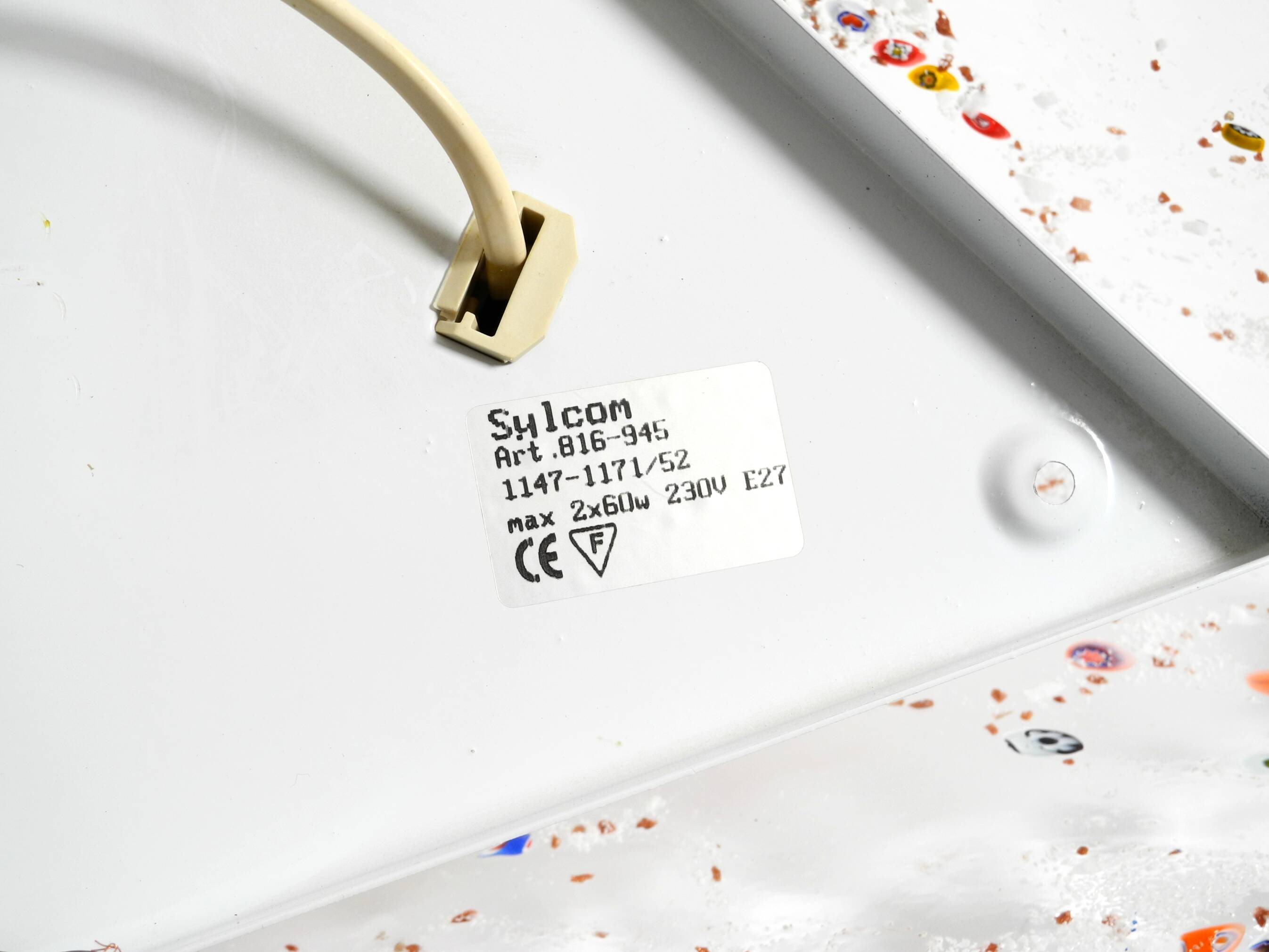 Post Modern Murano glass triangle ceiling lamp by Sylcom, Italy, 1985