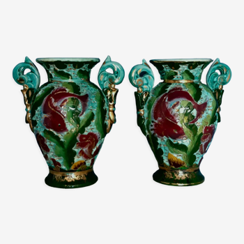 Pair of ceramic vases from Monaco from the 1950s