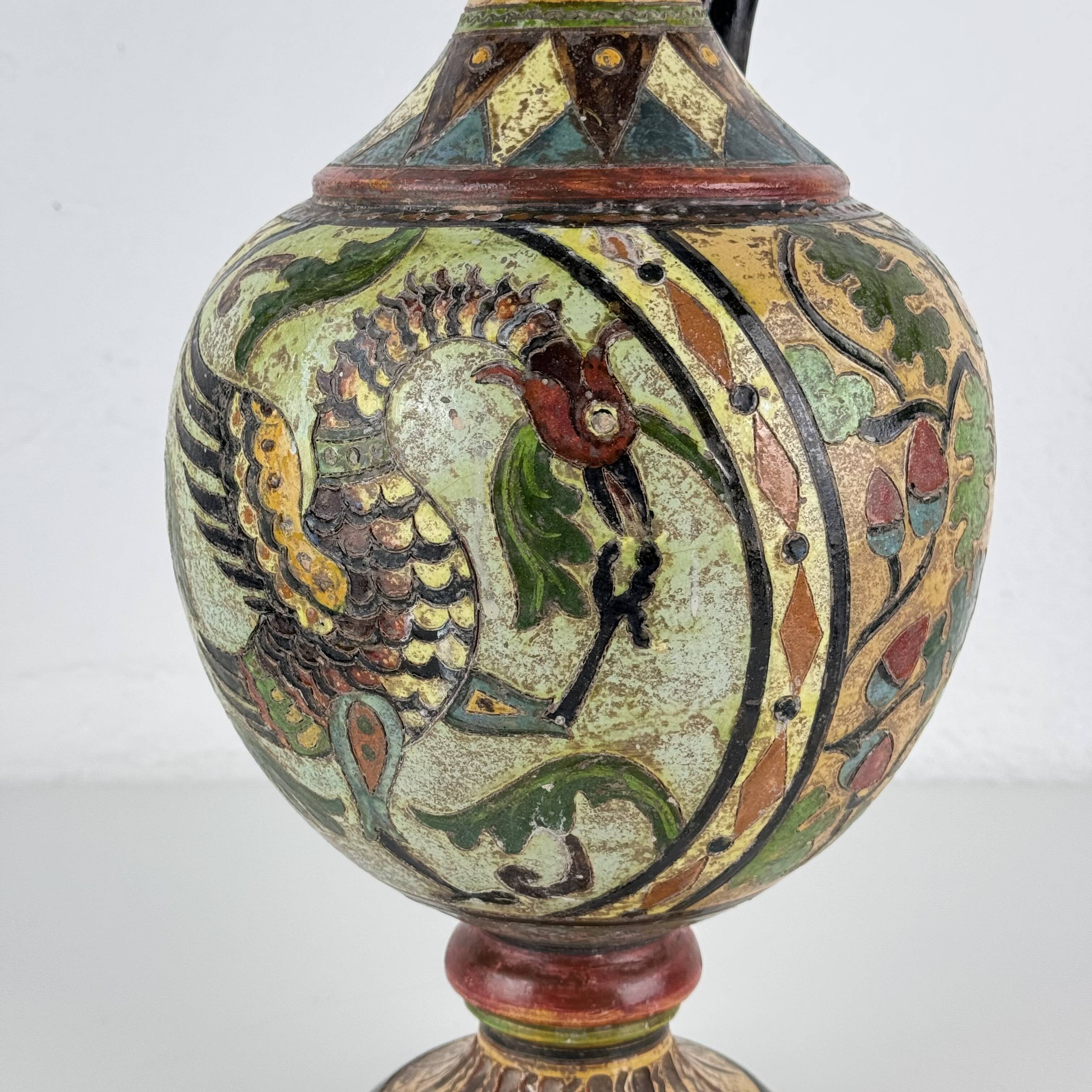 Large Art Deco Decorative Ceramic Jug, Montopoli d’Arno, Italy, 1920s