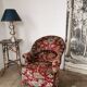 Fauteuil crapaud en velours