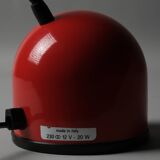 Lampe de bureau flexible Stilplast, rouge et noir, Italie, années 1980