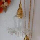 Vintage glass hanging lamp