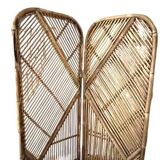 Paravent vintage en rotin naturel