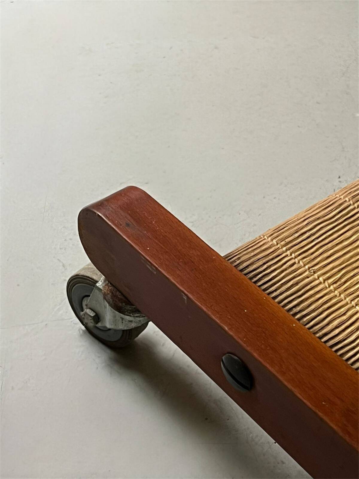 Bar cart in metal and oak by Jullian, designed in France 1960.