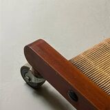 Bar cart in metal and oak by Jullian, designed in France 1960.