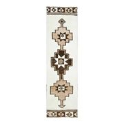 1970s Vintage Turkish Hand-Knotted Wool Cotton Beige Runner Rug 85x310
